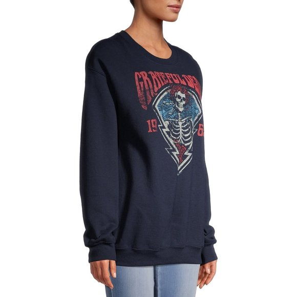 Grateful Dead metal rock Official Crewneck Sweatshirt S runs big fits M NWT - Picture 3 of 4